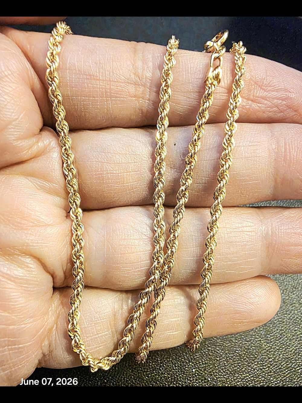 ♥️18k Classic Gold Rope Chain Necklace